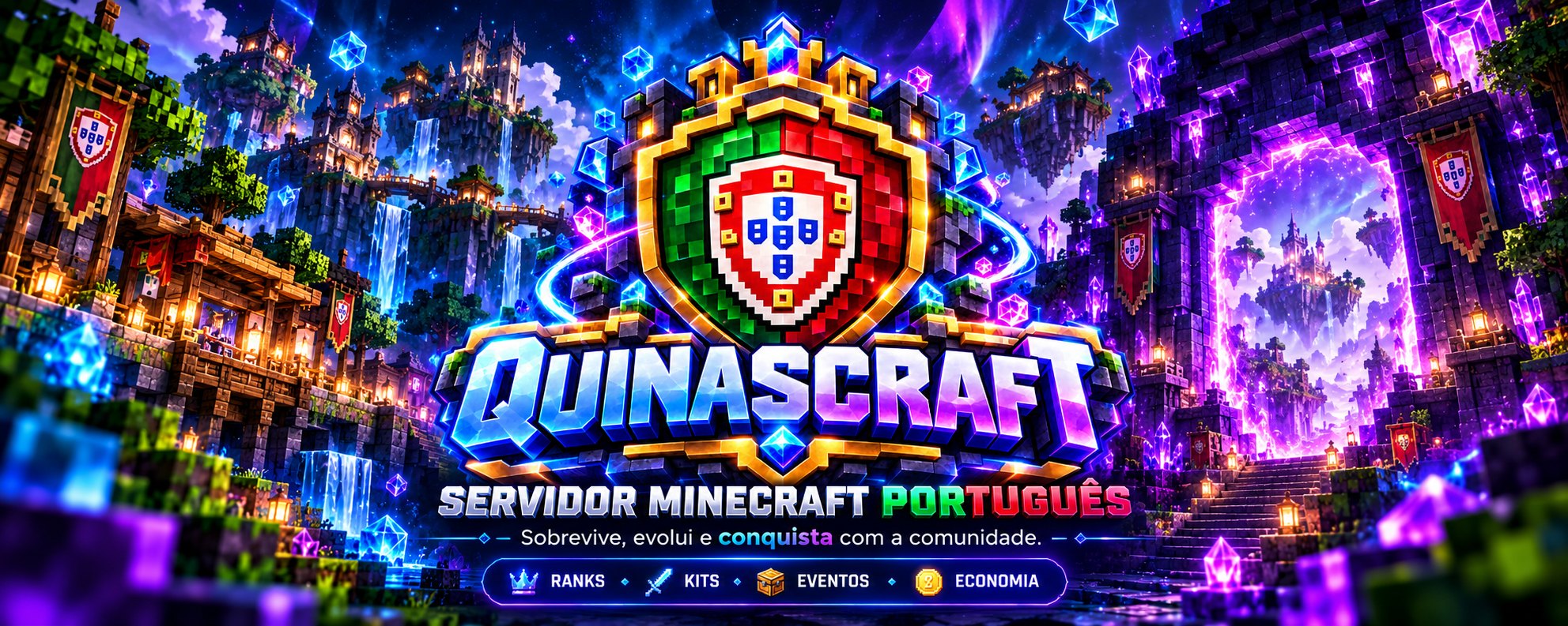Banner do servidor Minecraft QuinasCraft